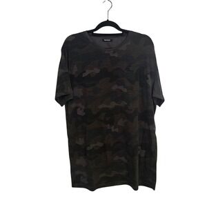 Pink Dolphin Men's Brown & Olive Green Camo Crew Neck Short Sleeve Tee Size XL